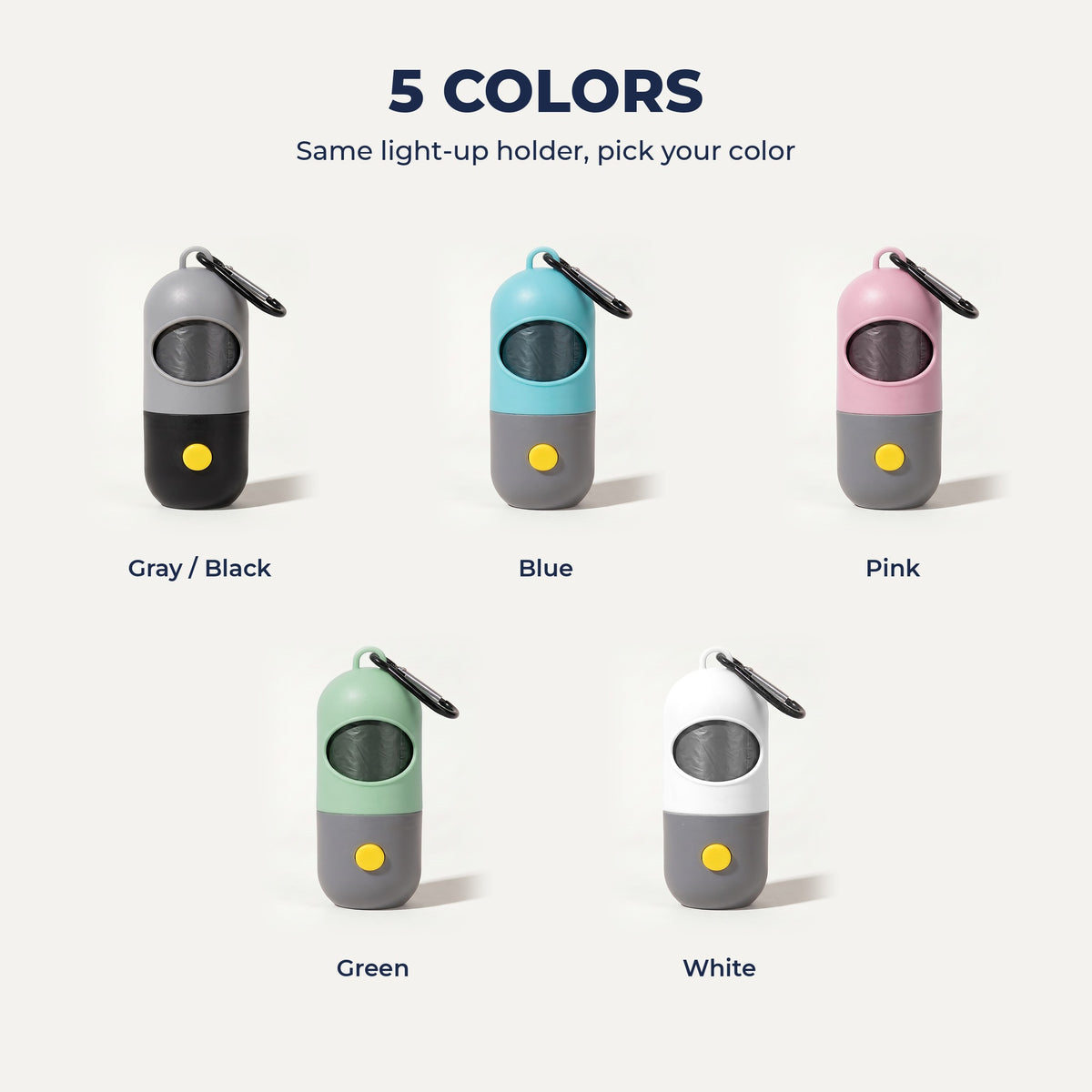 LED bag holder in five colors