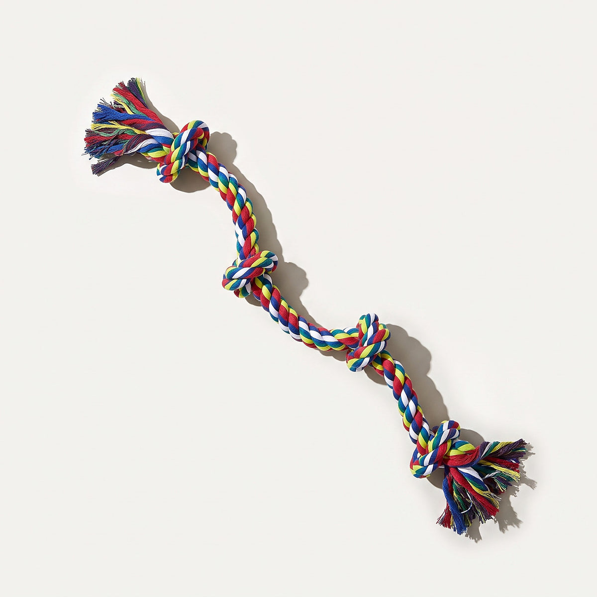 Multicolor 30 inch knotted rope tug toy