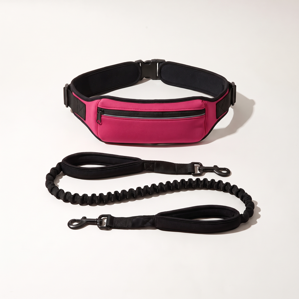 Rose Red hands-free waist belt with bungee leash