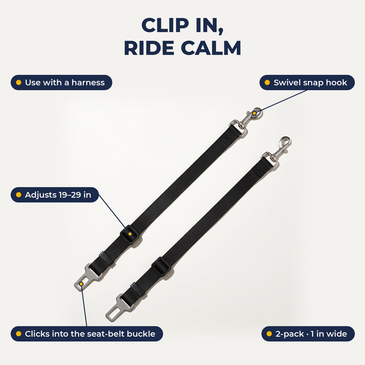 Tether features: use with a harness, swivel snap hook, adjusts 19-29 in, 2-pack