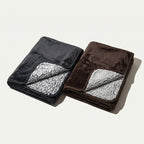Blanket in grey and coffee colors